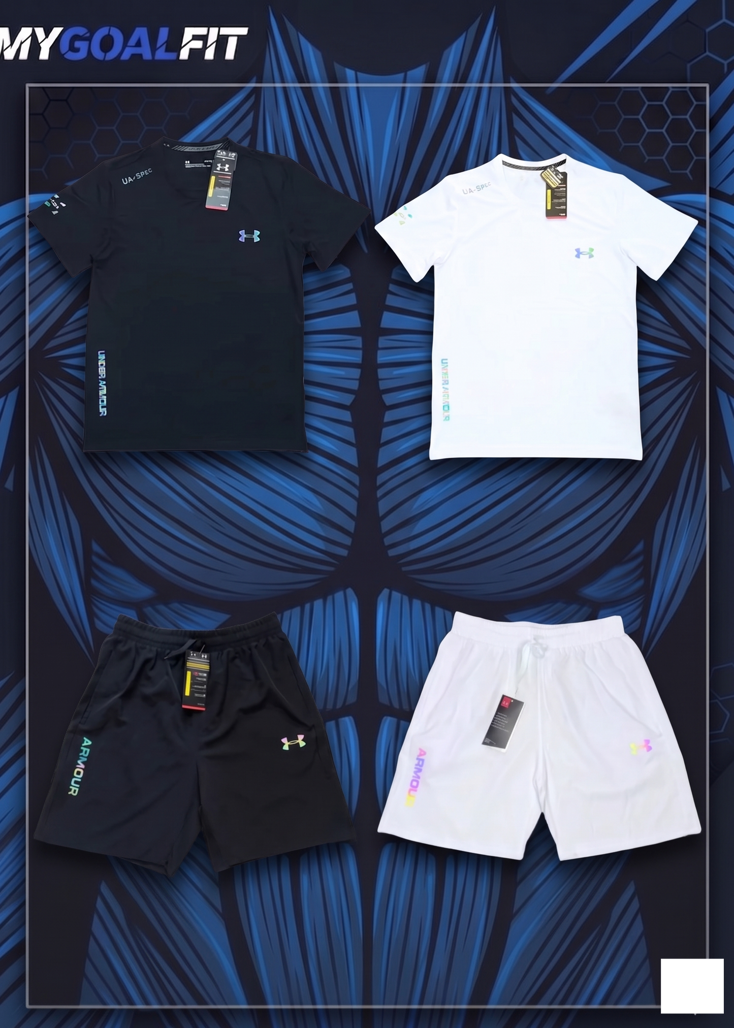 Ensemble Duo Noir et Blanc Concept Fluorescent