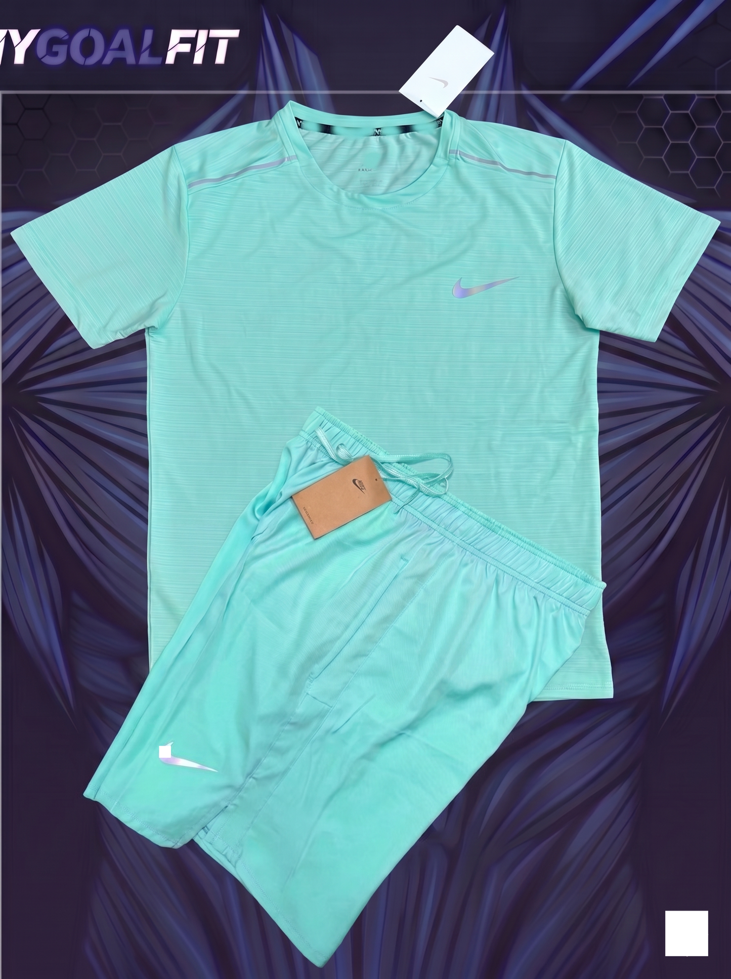 Ensemble running bleu turquoise