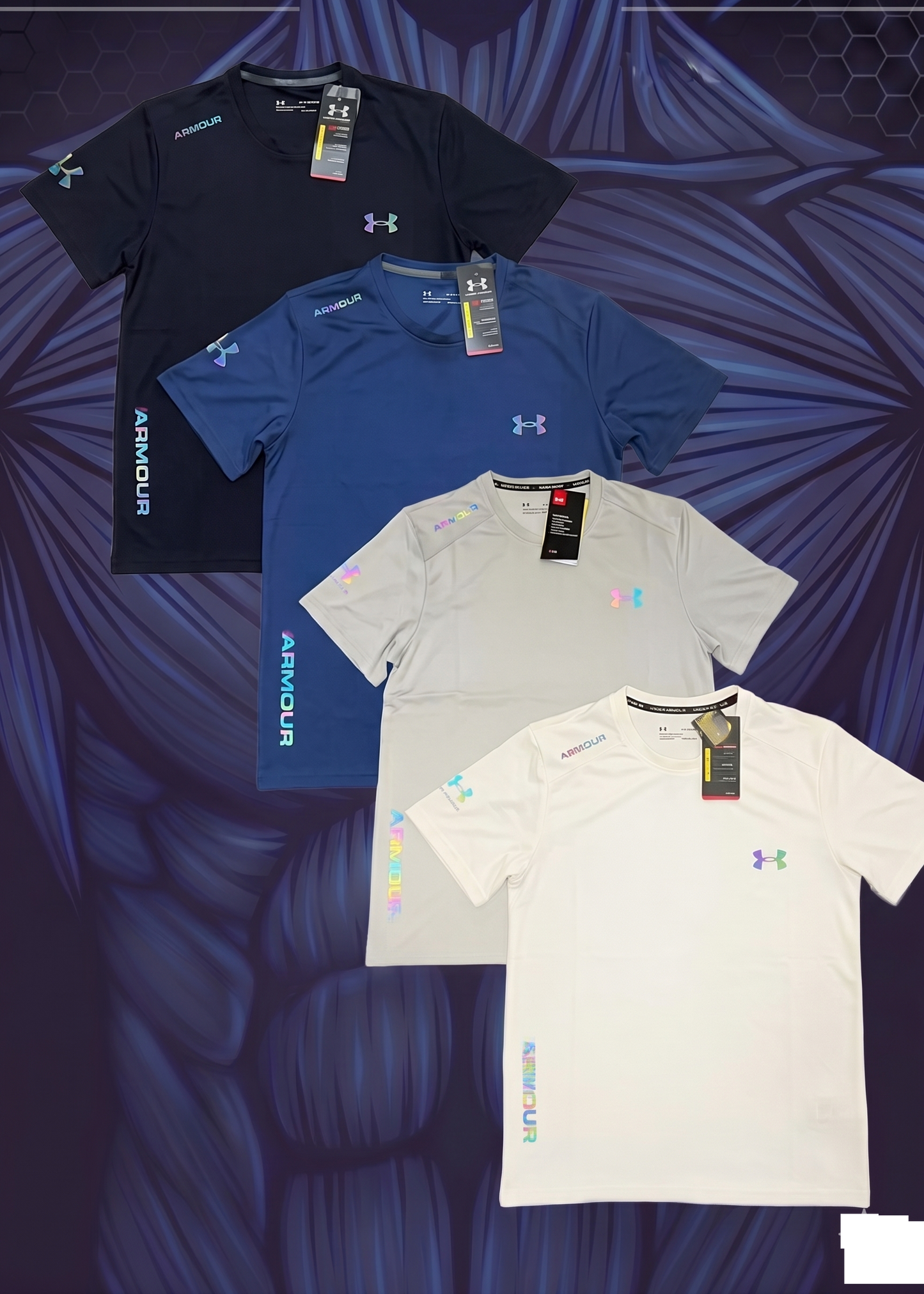 4 t-shirts concepts fluorescents,