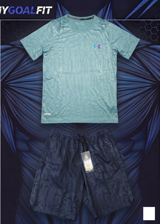 Ensemble  bleu turquoise & noir Concept fluorescent